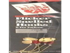Bear Paw FGLS-2 Flicker Snell Circle Size 2 Gold Fishing Snelled Hook Bear Paw FGLS-2 Flicker Snell Circle Size 2 Gold Fishing Snelled Hook