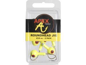 Apex Fishing RH38-3-8 Round Jig Head 3/8 OZ Chartruese 8 Pack Apex Fishing RH38-3-8 Round Jig Head 3/8 OZ Chartruese 8 Pack