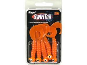 Apex J514-ORNGE Rigged Swirltail Jig Head Grubs 1/4 OZ Orange 5 Pack Apex J514-ORNGE Rigged Swirltail Jig Head Grubs 1/4 OZ Orange 5 Pack