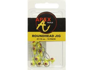 Apex Crappie Fishing AP116-10-3 Jig Heads 1/16 OZ 10 PK Chartruese Apex Crappie Fishing AP116-10-3 Jig Heads 1/16 OZ 10 PK Chartruese