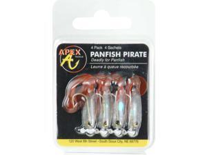 Apex Soft Plastic Crappie Fishing Lure PPS32-5 Soft Panfish Pirate Red White Apex Soft Plastic Crappie Fishing Lure PPS32-5 Soft Panfish Pirate Red White