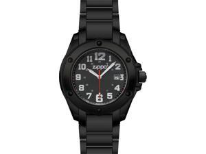 Zippo ZOZO45014 Dress Watch Black Dial White Logo Black Finish Bracelet Men's Si Zippo ZOZO45014 Dress Watch Black Dial White Logo Black Finish Bracelet Men's Si