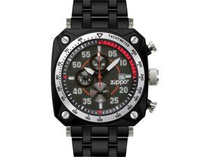 Zippo ZOZO45019 Men's Sport Watch Black Dial White Logo Black Finish Bracelet Ke Zippo ZOZO45019 Men's Sport Watch Black Dial White Logo Black Finish Bracelet Ke