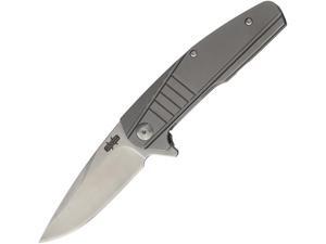 Brous Blades BRB124 The Insight Satin Folding Knife 3" Blade Brous Blades BRB124 The Insight Satin Folding Knife 3" Blade