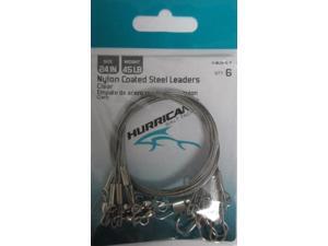 Hurricane H-WL2445-6 Clear 24" Nylon Coated Steel 45lb Test Leaders (6 Pack) Hurricane H-WL2445-6 Clear 24" Nylon Coated Steel 45lb Test Leaders (6 Pack)
