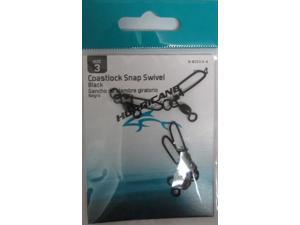 Hurricane H-BCSCL3-4 Size 3 Black Coastlock Snap Crane Swivels (4 Pack) Hurricane H-BCSCL3-4 Size 3 Black Coastlock Snap Crane Swivels (4 Pack)