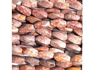 FOSSIL AGATE 7x15MM TWIST GEMSTONE BEADS AA++ FOSSIL AGATE 7x15MM TWIST GEMSTONE BEADS AA++