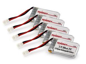 Tenergy 3.7V 380mAh LiPO High Performance Battery for TDR Spider, Hubsan X4, Syma X11/X11C, X51, WLtoys V252, JXD JXD385, XT Flyer, 5 pieces Tenergy 3.7V 380mAh LiPO High Performance Battery for TDR Spider, Hubsan X4, Syma X11/X11C, X51, WLtoys V252, JXD JXD385, XT Flyer, 5 pieces