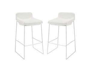 Garner Bar Stool Set of 2 in White Garner Bar Stool Set of 2 in White