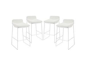 Garner Bar Stool Set of 4 in White Garner Bar Stool Set of 4 in White