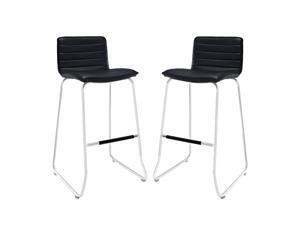 Dive Bar Stool Set of 2 in Black Dive Bar Stool Set of 2 in Black