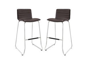 Dive Bar Stool Set of 2 in Brown Dive Bar Stool Set of 2 in Brown