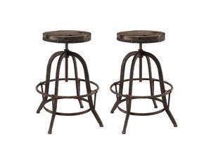 Collect Bar Stool Set of 2 in Brown Collect Bar Stool Set of 2 in Brown