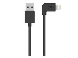Belkin F8J147bt04-BLK 4 foot 90 Degree Lightning to USB Cable - Black Belkin F8J147bt04-BLK 4 foot 90 Degree Lightning to USB Cable - Black
