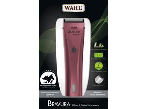 Wahl Bravura Lithium Cord/Cordless Rechargable Animal Hair Dog Clipper Pink Wahl Bravura Lithium Cord/Cordless Rechargable Animal Hair Dog Clipper Pink