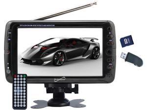SUPERSONIC SC-495 7" PORTABLE TV AVI MOVIE MP3 PLAYER W/ USB, SD CARD SLOT & SWIVEL DISPLAY SUPERSONIC SC-495 7" PORTABLE TV AVI MOVIE MP3 PLAYER W/ USB, SD CARD SLOT & SWIVEL DISPLAY