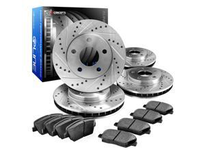 2000-2002 Audi S4 2.7L Front And Rear Drilled Slotted Brake Rotors + Ceramic Pads 2000-2002 Audi S4 2.7L Front And Rear Drilled Slotted Brake Rotors + Ceramic Pads