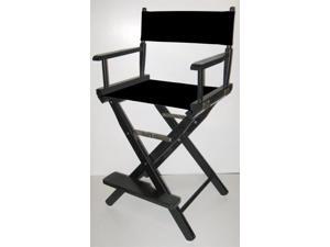 Folding Director's Style Chair w 24-Inch Seat Height & Black Finish Frame (Gold) Folding Director's Style Chair w 24-Inch Seat Height & Black Finish Frame (Gold)
