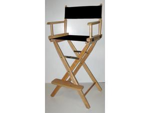 30-Inch Seat Height Folding Director's Chair w Natural Finish Frame (Gold) 30-Inch Seat Height Folding Director's Chair w Natural Finish Frame (Gold)