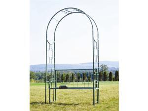 Iron Arbor w Matching Bench - Square on Squares Iron Arbor w Matching Bench - Square on Squares