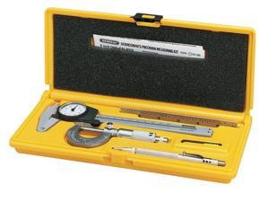 Four Pc Serviceman's Precision Measuring Kit with Caliper, Scriber and Stainless Steel Rules - General Four Pc Serviceman's Precision Measuring Kit with Caliper, Scriber and Stainless Steel Rules - General