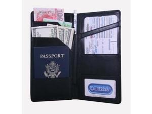 International Travel Leather Wallet in Black (Black) International Travel Leather Wallet in Black (Black)