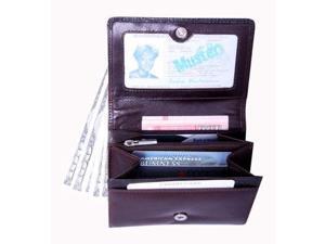 Accordian Leather Wallet w Croc Accents Accordian Leather Wallet w Croc Accents