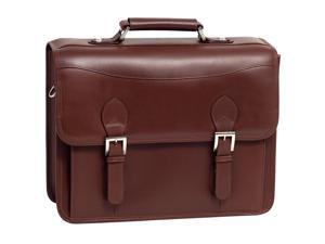 Compartment Laptop Case w Dual Slip Lock Clasps - Belvedere (Cognac) Compartment Laptop Case w Dual Slip Lock Clasps - Belvedere (Cognac)