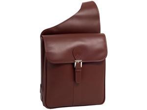 Flap-Over Design Leather Vertical Messenger Bag - Sabotino Flap-Over Design Leather Vertical Messenger Bag - Sabotino