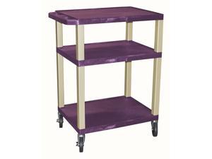 Tuffy 18 AV Cart w 3 Shelves in Purple Tuffy 18 AV Cart w 3 Shelves in Purple
