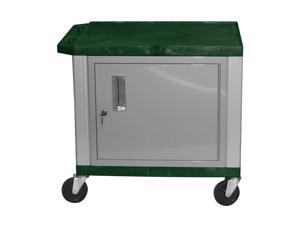 Tuffy 26 in. Cart w Casters in Hunter Green & Nickel Tuffy 26 in. Cart w Casters in Hunter Green & Nickel