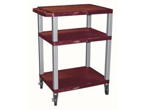 Tuffy AV Cart w Nickel Legs w Burgundy Shelves Tuffy AV Cart w Nickel Legs w Burgundy Shelves