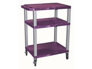 Tuffy Electrical AV Cart w 3 Purple Plastic Shelves Tuffy Electrical AV Cart w 3 Purple Plastic Shelves