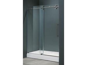 72 in. Frameless Shower Door in Clear Glass Hardware 72 in. Frameless Shower Door in Clear Glass Hardware