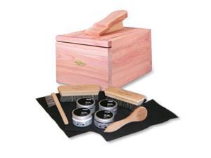Cedar Shoe Care Valet w Starter Kit II in Natural Finish Cedar Shoe Care Valet w Starter Kit II in Natural Finish