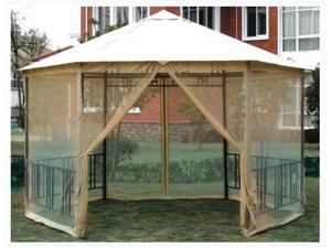 Hexagon Gazebo w Insect Screen Hexagon Gazebo w Insect Screen