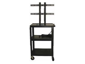Adjustable Flat Panel Cart w 4 Outlets Adjustable Flat Panel Cart w 4 Outlets