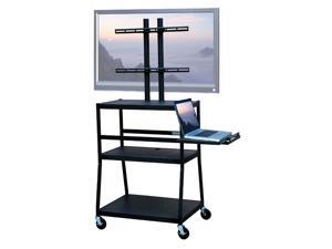 Adjustable Flat Panel Cart w 4 Outlets Adjustable Flat Panel Cart w 4 Outlets