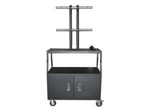 Adjustable Flat Panel Cart w 2 Door Cabinet Adjustable Flat Panel Cart w 2 Door Cabinet