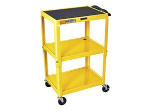Adjustable Mobile AV Cart w 15 ft. Cord in Yellow Adjustable Mobile AV Cart w 15 ft. Cord in Yellow