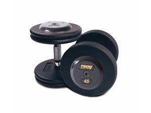 Fixed Pro-Style Dumbbells with Straight Handle, Black Plate and Rubber End Cap - Set of 2 (150 lbs.) Fixed Pro-Style Dumbbells with Straight Handle, Black Plate and Rubber End Cap - Set of 2 (150 lbs.)