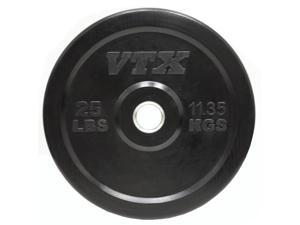 VTX 25 lb. Black Rubber Bumper Plate VTX 25 lb. Black Rubber Bumper Plate