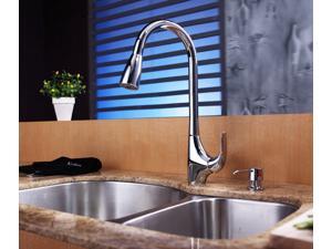 Chrome Pull Out Sprayer Kitchen Faucet & Soap Dispenser Chrome Pull Out Sprayer Kitchen Faucet & Soap Dispenser