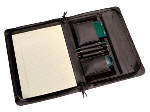 Leather Executive Zip Around Pad folio with Accessory Pockets Leather Executive Zip Around Pad folio with Accessory Pockets