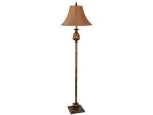 Pineapple Design Floor Lamp in Antique Gold Finish Pineapple Design Floor Lamp in Antique Gold Finish