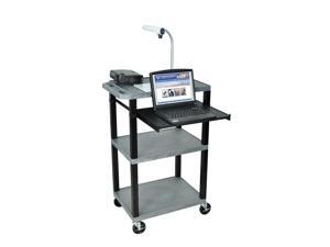 Tuffy 18 in. Portable Presentation Cart w Black Legs in Gray Tuffy 18 in. Portable Presentation Cart w Black Legs in Gray