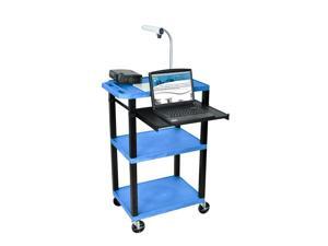 Tuffy 18 in. Portable Presentation Cart in Blue Tuffy 18 in. Portable Presentation Cart in Blue