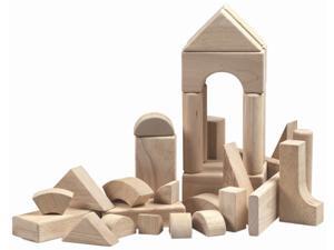 Building Blocks Set w 34 Variety Hardwood Pieces Building Blocks Set w 34 Variety Hardwood Pieces
