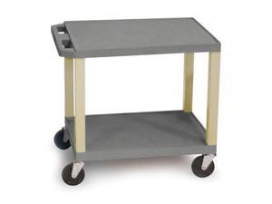 Tuffy 24 in. AV Cart w 2 Shelves in Gray Tuffy 24 in. AV Cart w 2 Shelves in Gray