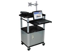 Tuffy 24 in. Front Pullout Shelf Presentation Cart in Black Tuffy 24 in. Front Pullout Shelf Presentation Cart in Black